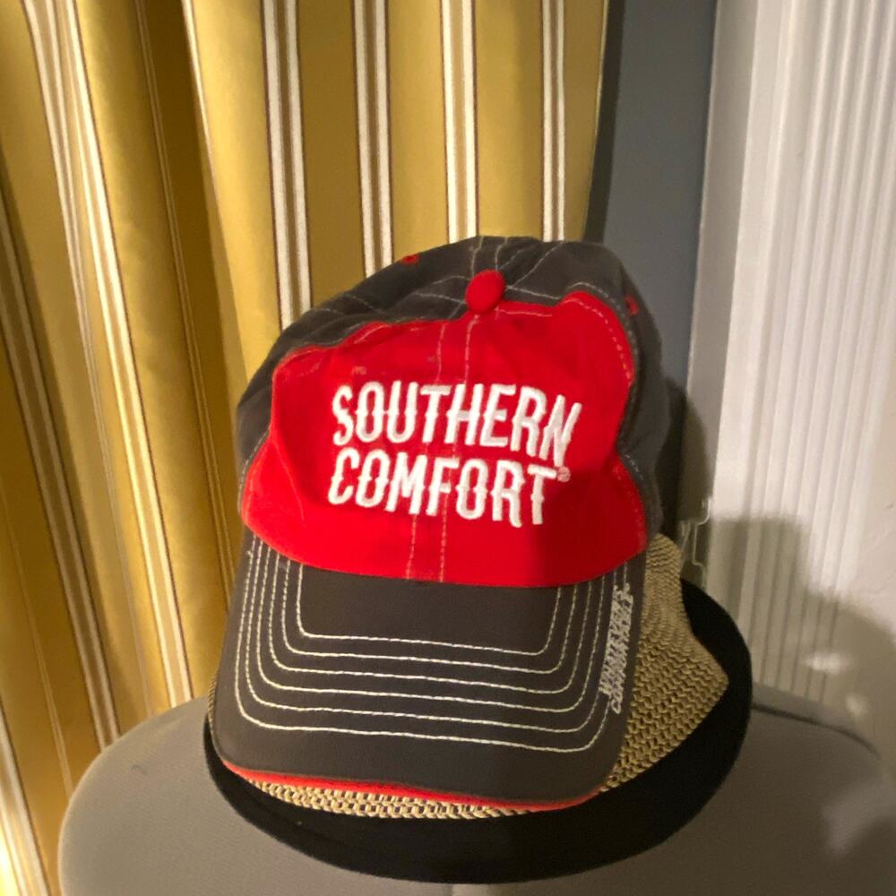 Magic Headwear Southern Comfort Distillery Hat Red/Gray "Comfortable"
